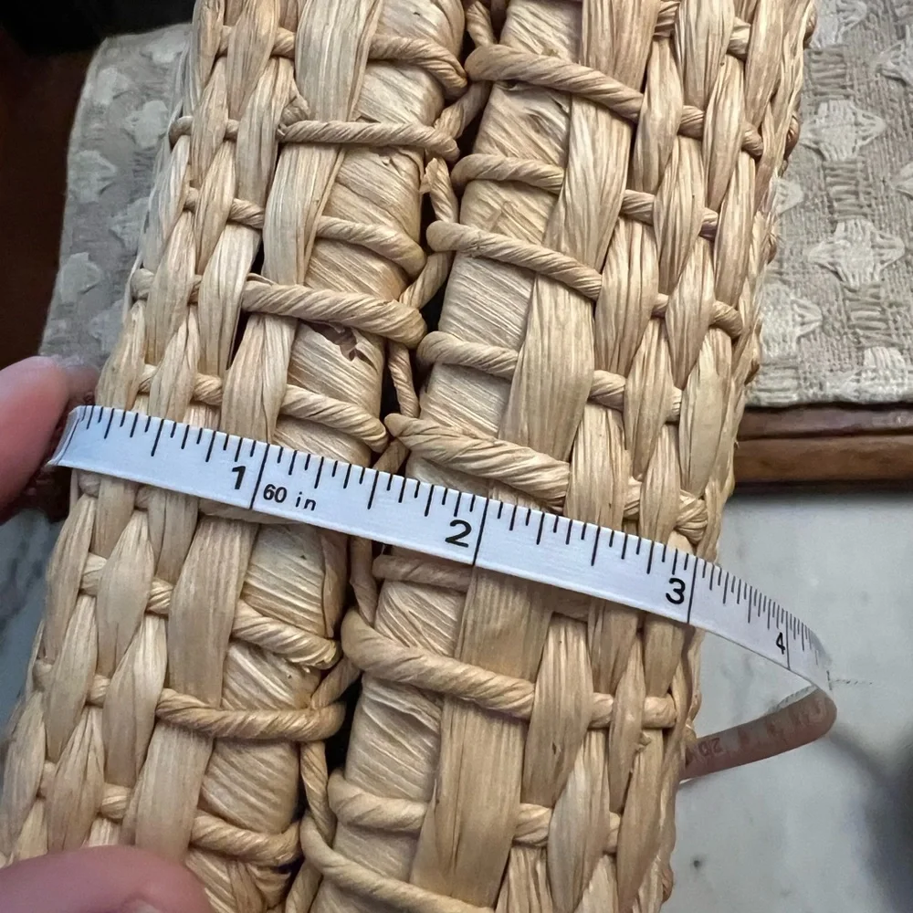 Woven Rattan Top-Handle Bag in Natural Tan